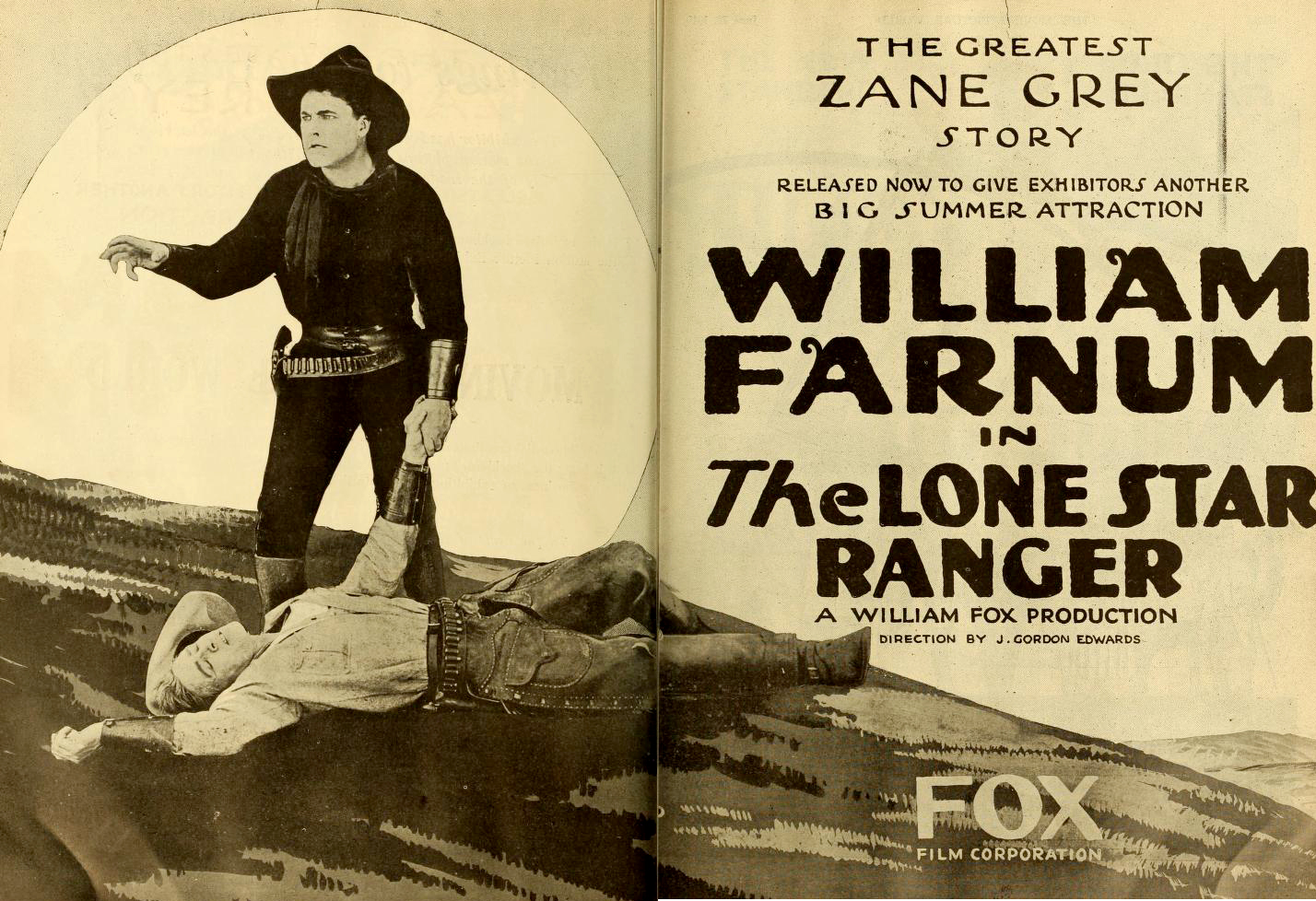 William Farnum and Lamar Johnstone in The Lone Star Ranger (1919)