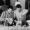 Steve Guttenberg, Tom Selleck, Lisa Blair, and Michelle Blair in 3 Men and a Baby (1987)