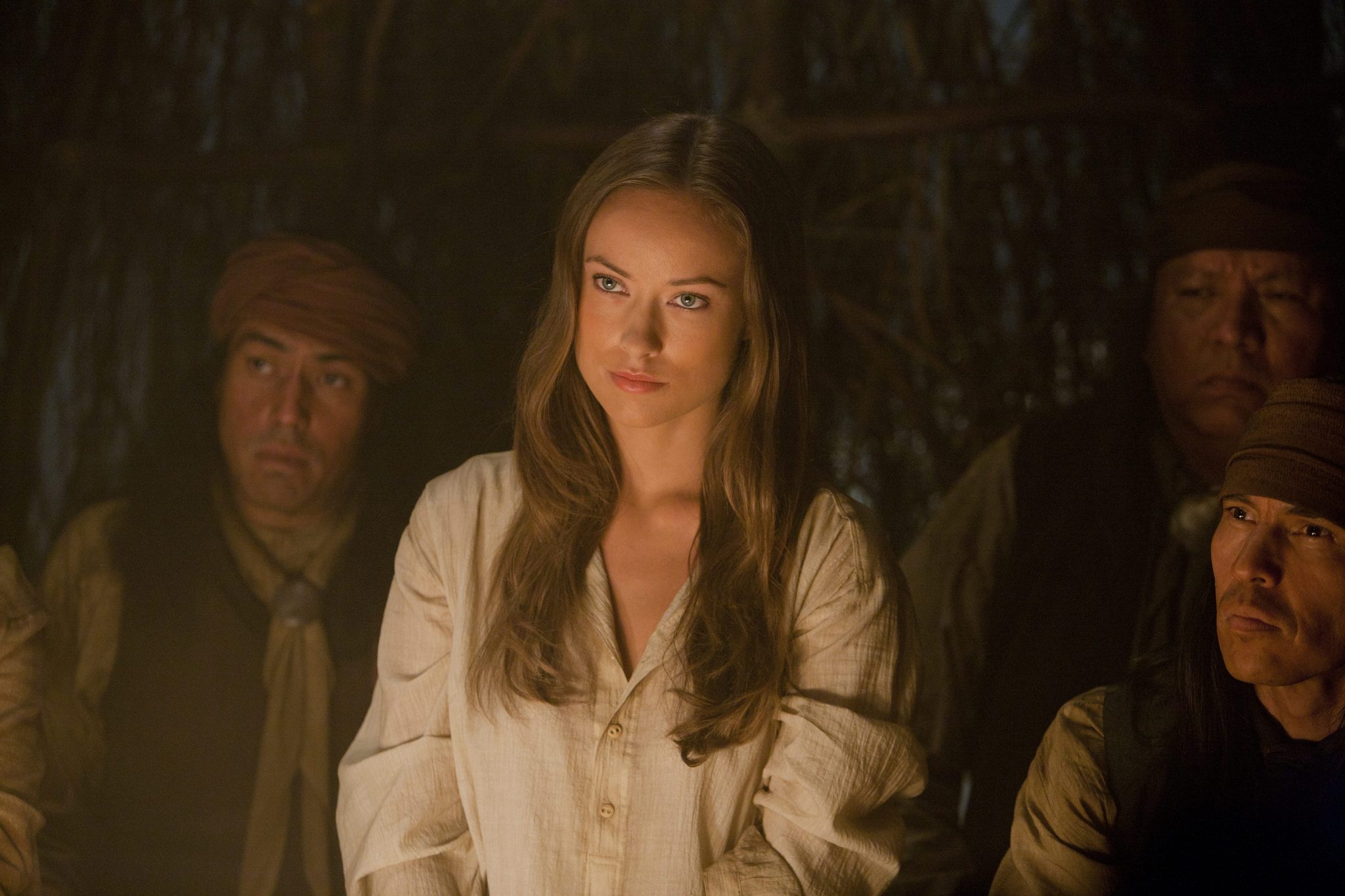 David Midthunder and Olivia Wilde in Cowboys & Aliens (2011)