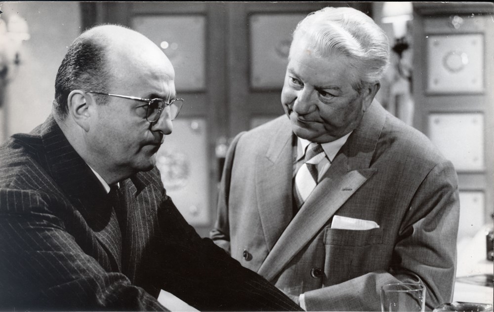 Bernard Blier and Jean Gabin in The Counterfeiters of Paris (1961)