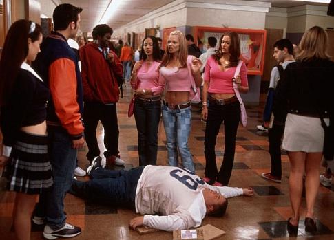 Mia Kirshner, Jaime Pressly, Joy Bisco, Chris Evans, Ron Lester, Deon Richmond, and Morisa Taylor Kaplan in Not Another Teen Movie (2001)