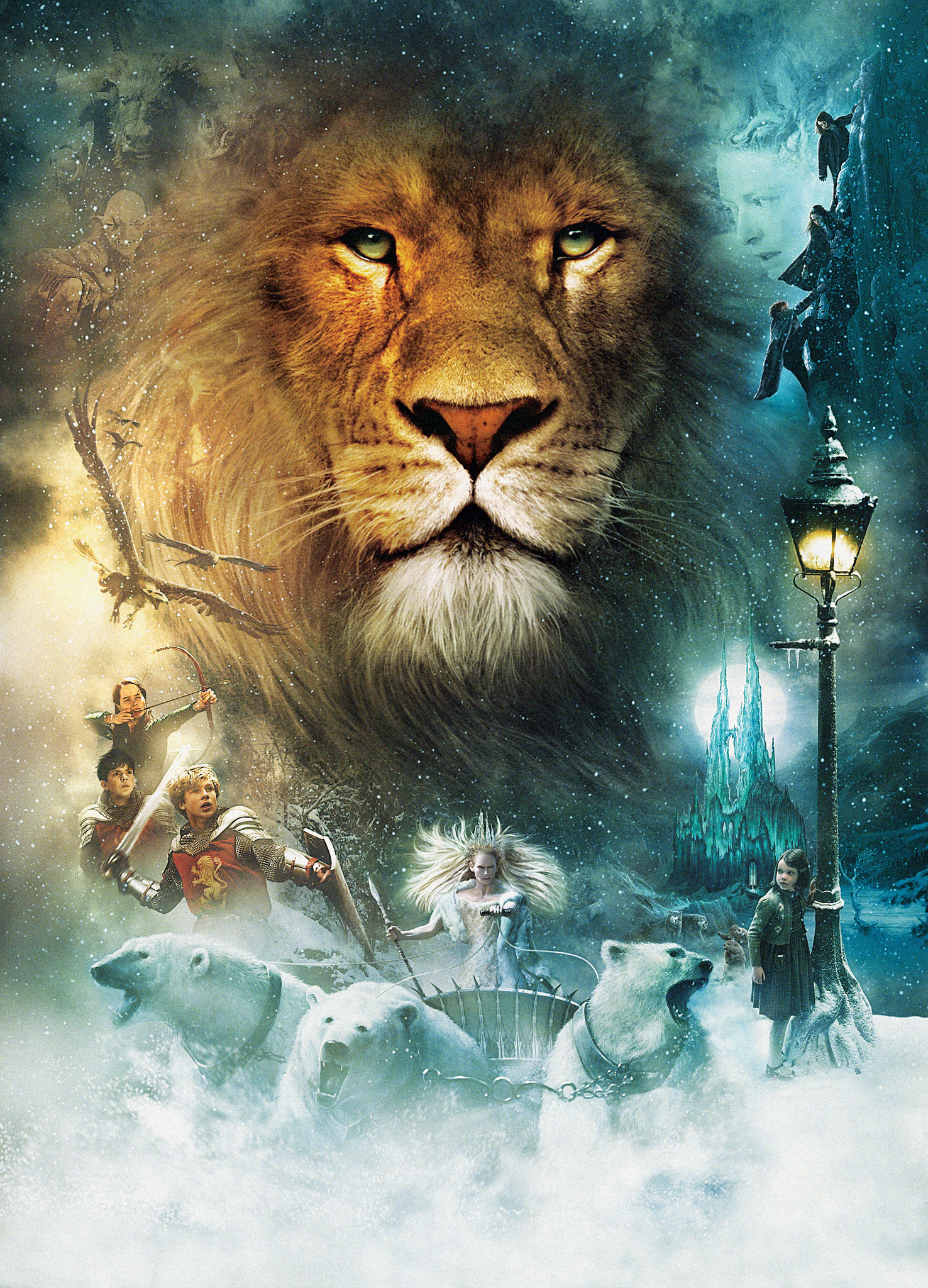 Michael Madsen, Liam Neeson, Dawn French, Jim May, William Moseley, Anna Popplewell, Cameron Rhodes, Tilda Swinton, Ray Winstone, Skandar Keynes, Shane Rangi, and Georgie Henley in The Chronicles of Narnia: The Lion, the Witch and the Wardrobe (2005)