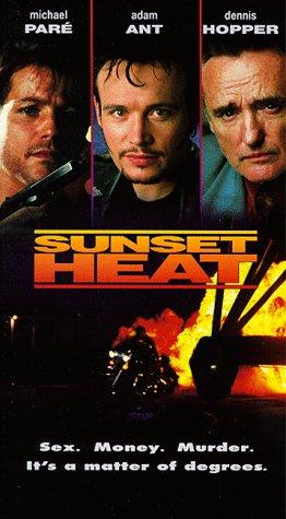 Dennis Hopper, Michael Paré, and Adam Ant in Sunset Heat (1992)