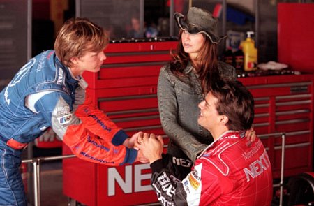 Gina Gershon, Cristián de la Fuente, and Kip Pardue in Driven (2001)