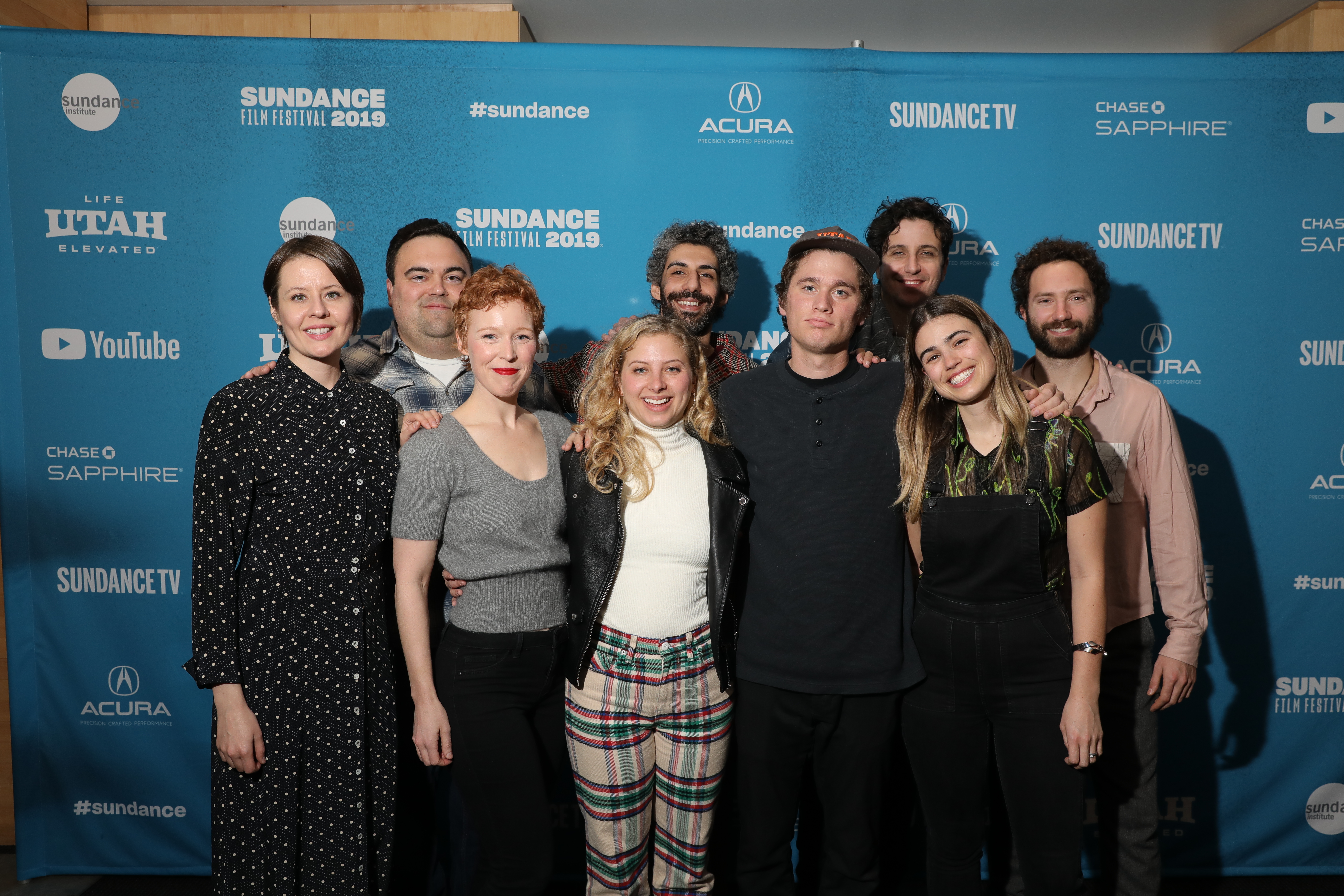 Ryan Gielen, Katy Wright-Mead, Craig Newman, Kevin Armento, Jim Sarbh, Matthew Pothier, Stephanie Kaznocha, Savannah Wheeler, and Stefanie Abel Horowitz in Sometimes, I Think About Dying (2019)