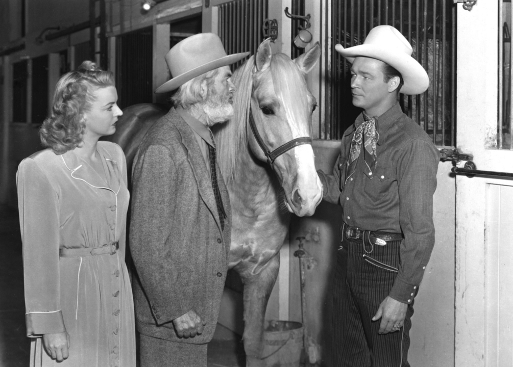 Roy Rogers, Dale Evans, George 'Gabby' Hayes, and Trigger in My Pal Trigger (1946)