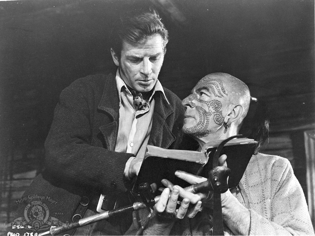 Richard Basehart and Friedrich von Ledebur in Moby Dick (1956)