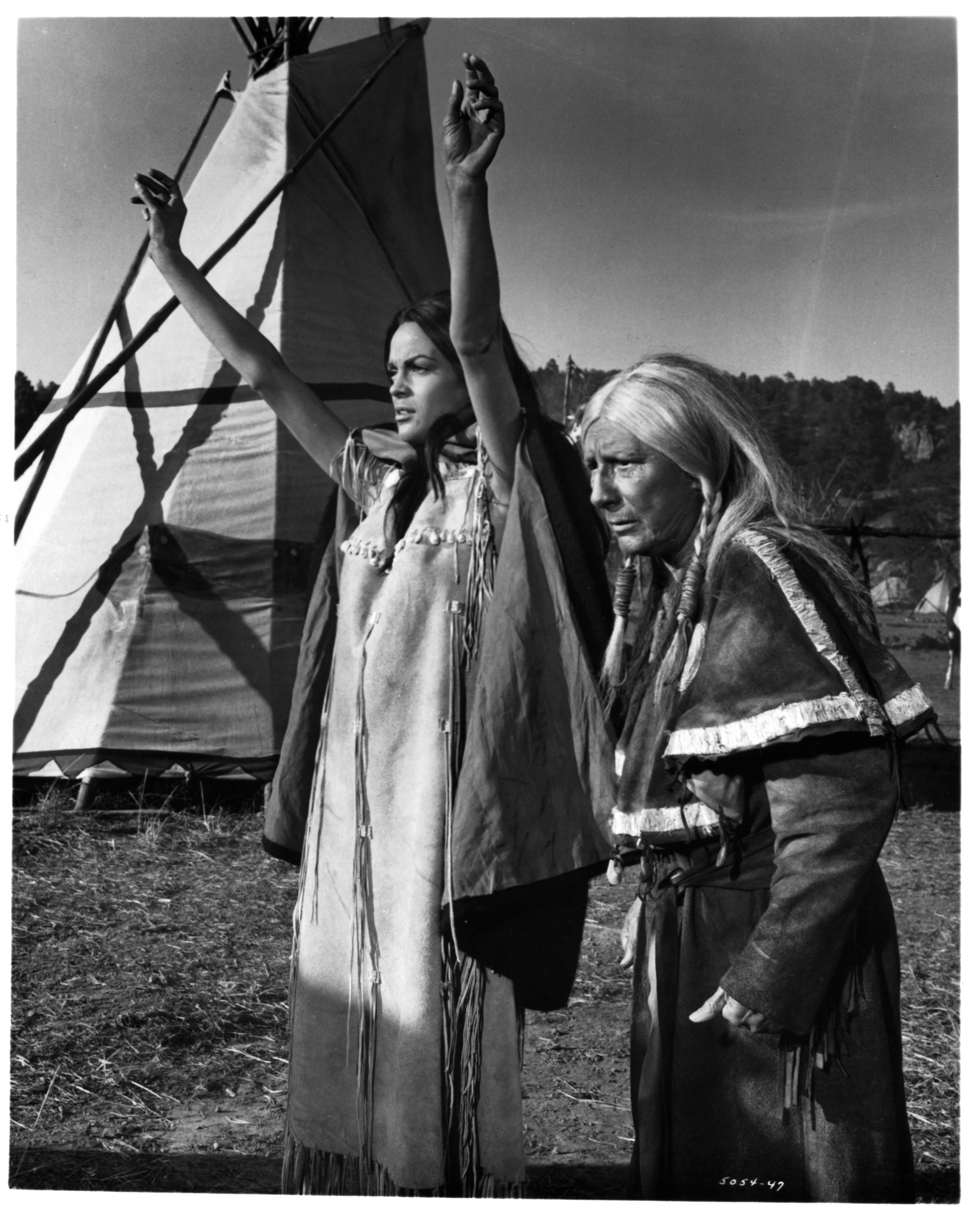 Judith Anderson and Corinna Tsopei in A Man Called Horse (1970)