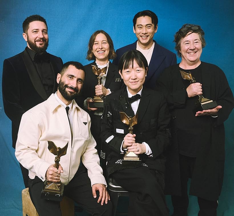 Pamela Koffler, Christine Vachon, Celine Song, Teo Yoo, John Magaro, and David Hinojosa at an event for 39th Film Independent Spirit Awards (2024)