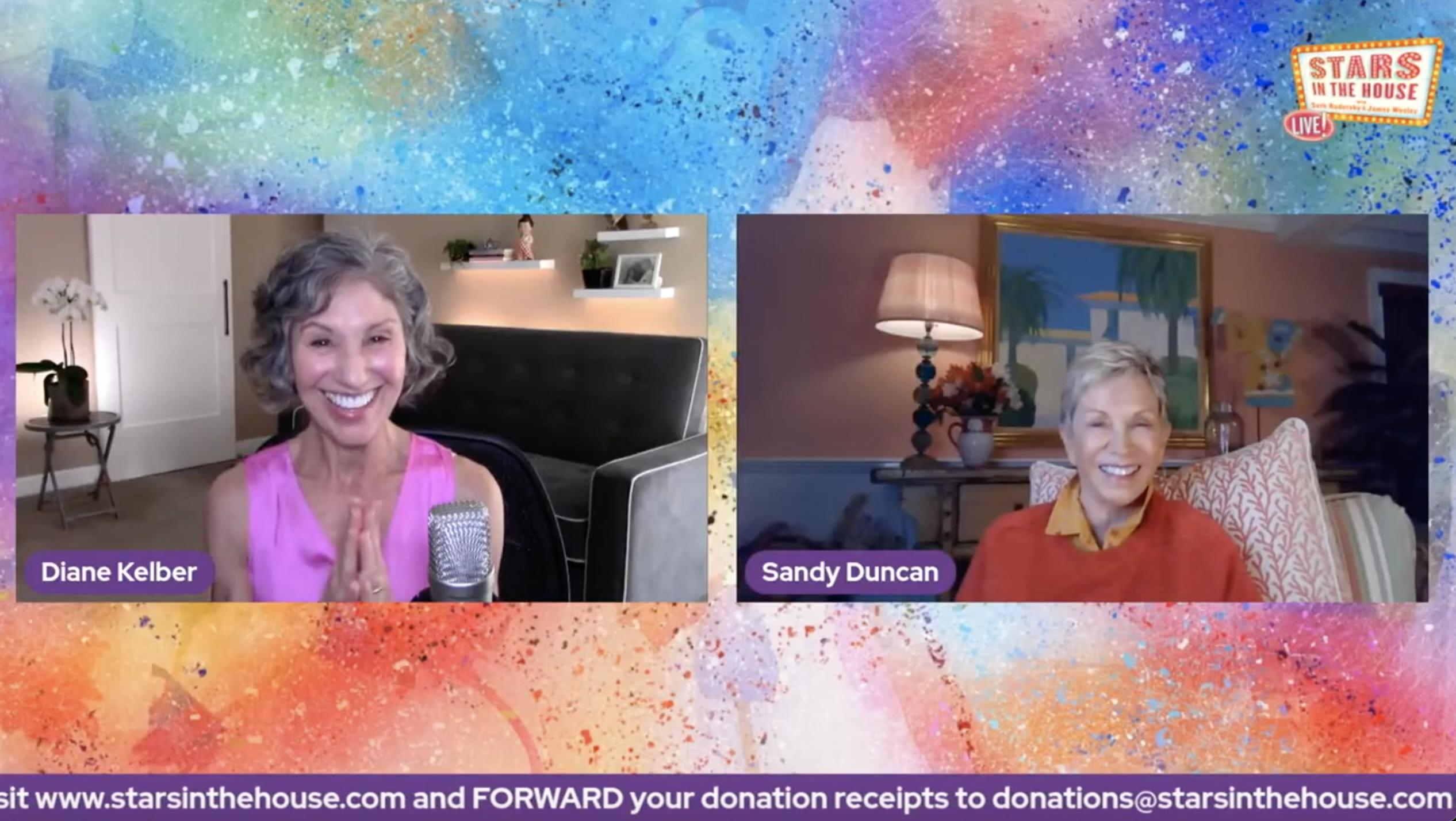 Diane Kelber hosts Stars in the House with Sandy Duncan