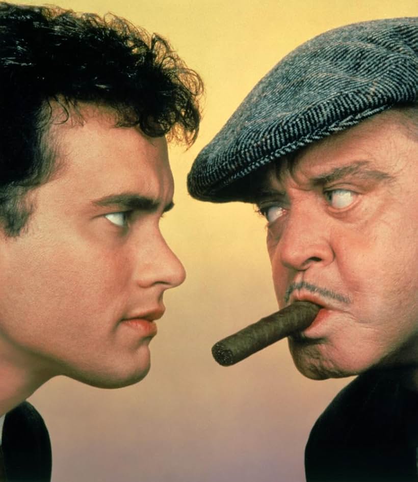 Tom Hanks and Jackie Gleason in Nothing in Common (1986)