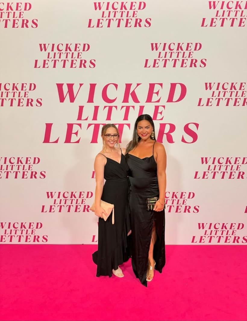 Renee Bourke and Kelly Rivera at the Australian premiere for WICKED LITTLE LETTERS