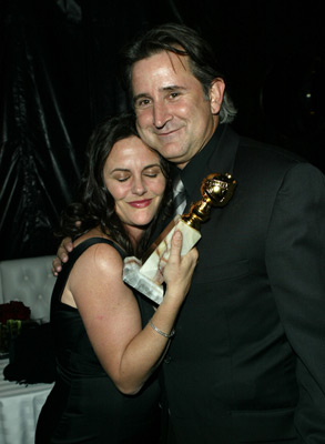 Anthony LaPaglia and Gia Carides at an event for The 61st Annual Golden Globe Awards (2004)