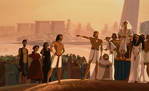 Sandra Bullock, Ralph Fiennes, Jeff Goldblum, Val Kilmer, Steve Martin, Michelle Pfeiffer, Helen Mirren, Martin Short, and Patrick Stewart in The Prince of Egypt (1998)