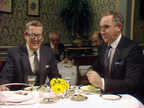 Nigel Hawthorne and John Nettleton in Yes Minister (1980)