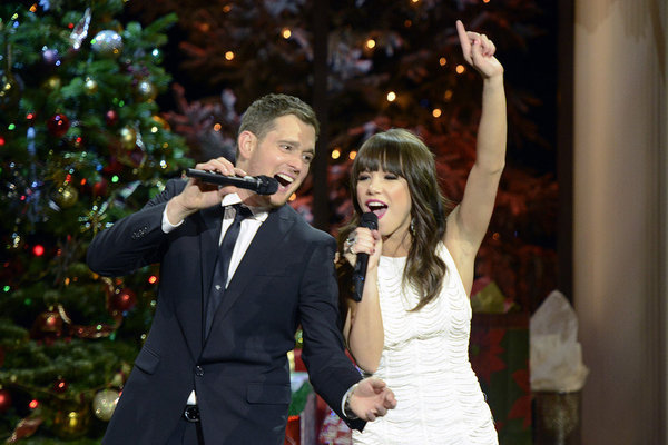 Michael Bublé and Carly Rae Jepsen in Michael Bublé: Home for the Holidays (2012)