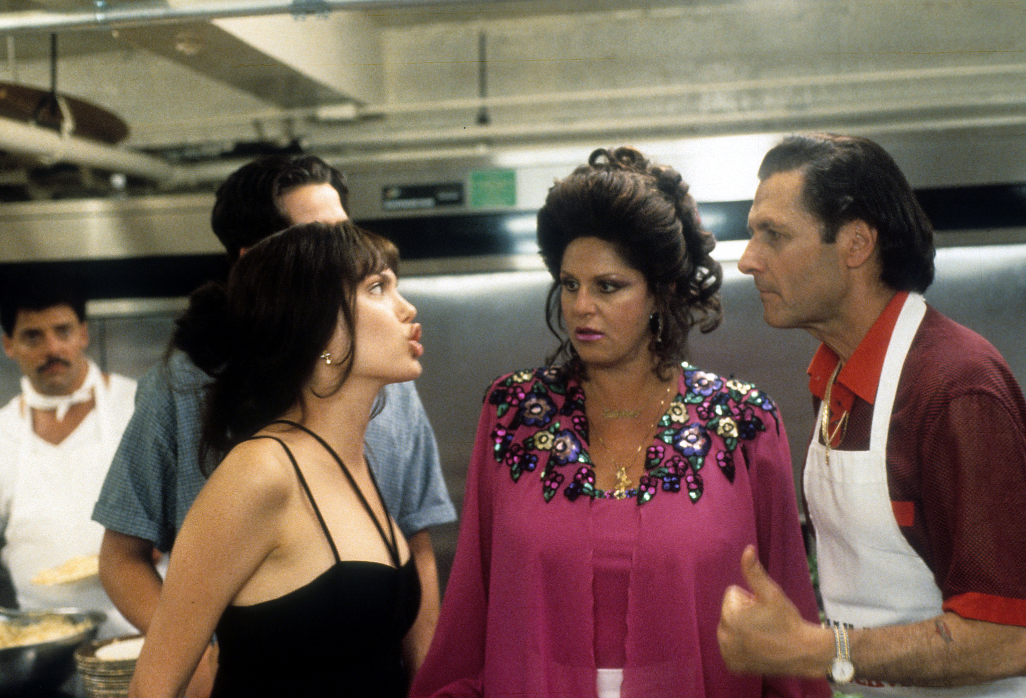 Angelina Jolie, Joseph Bologna, Lainie Kazan, and Nathaniel Marston in Love Is All There Is (1996)