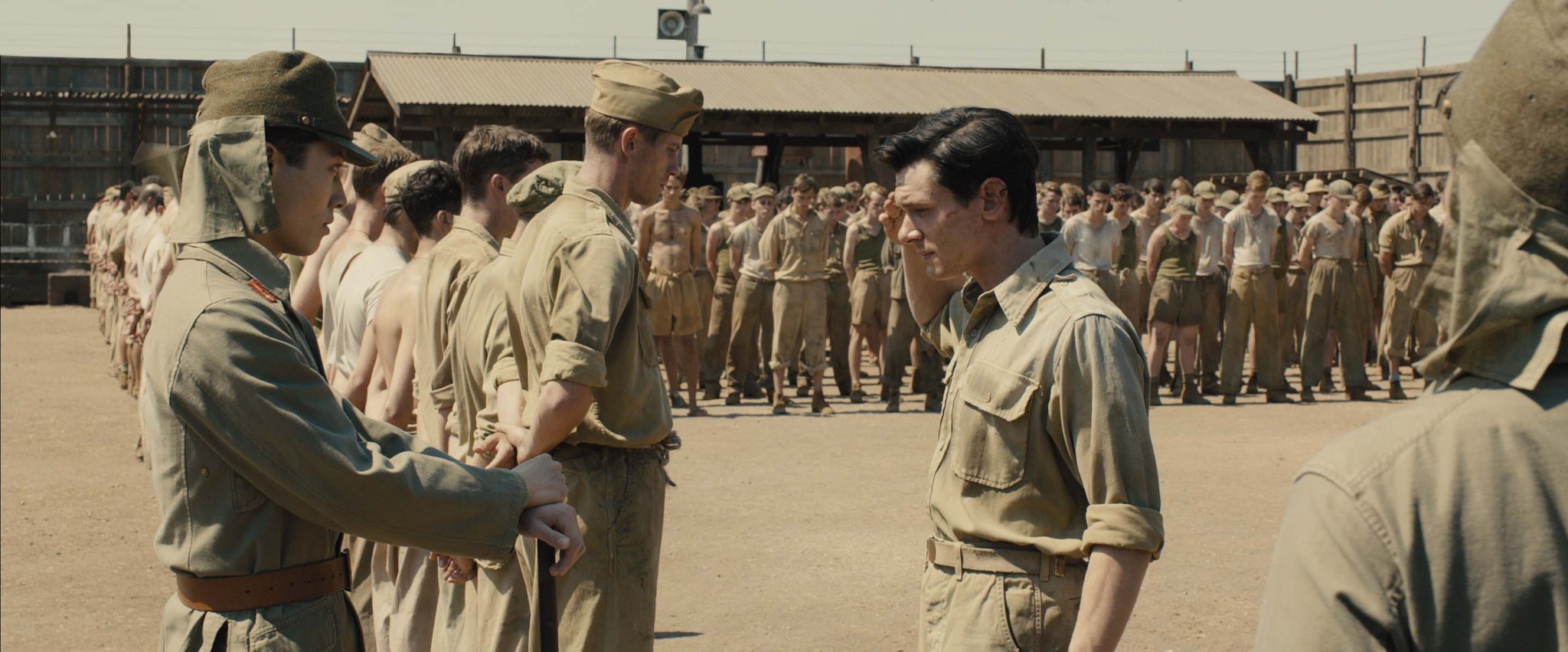 Garrett Hedlund, Jack O'Connell, and Miyavi in Unbroken (2014)