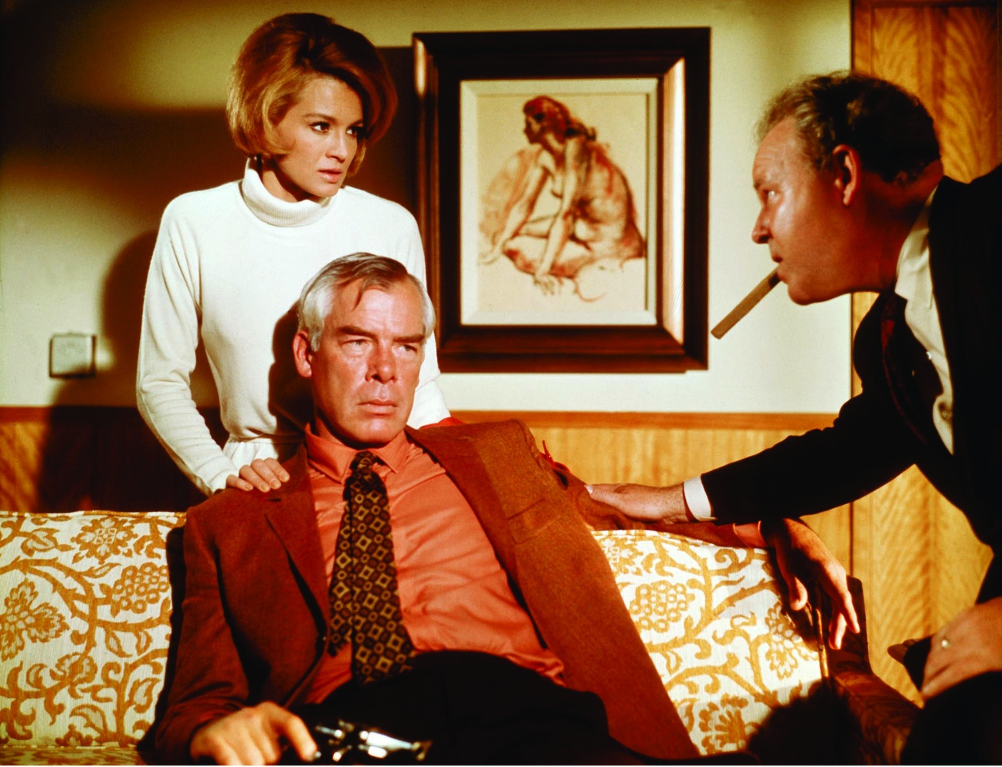 Angie Dickinson, Lee Marvin, and Carroll O'Connor in Point Blank (1967)