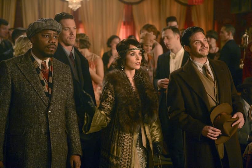 Malcolm Barrett, Abigail Spencer, Brandon Barash, and Victor Zinck Jr. in Timeless (2016)