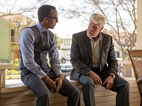 Ron Perlman and Andre Royo in Hand of God (2014)