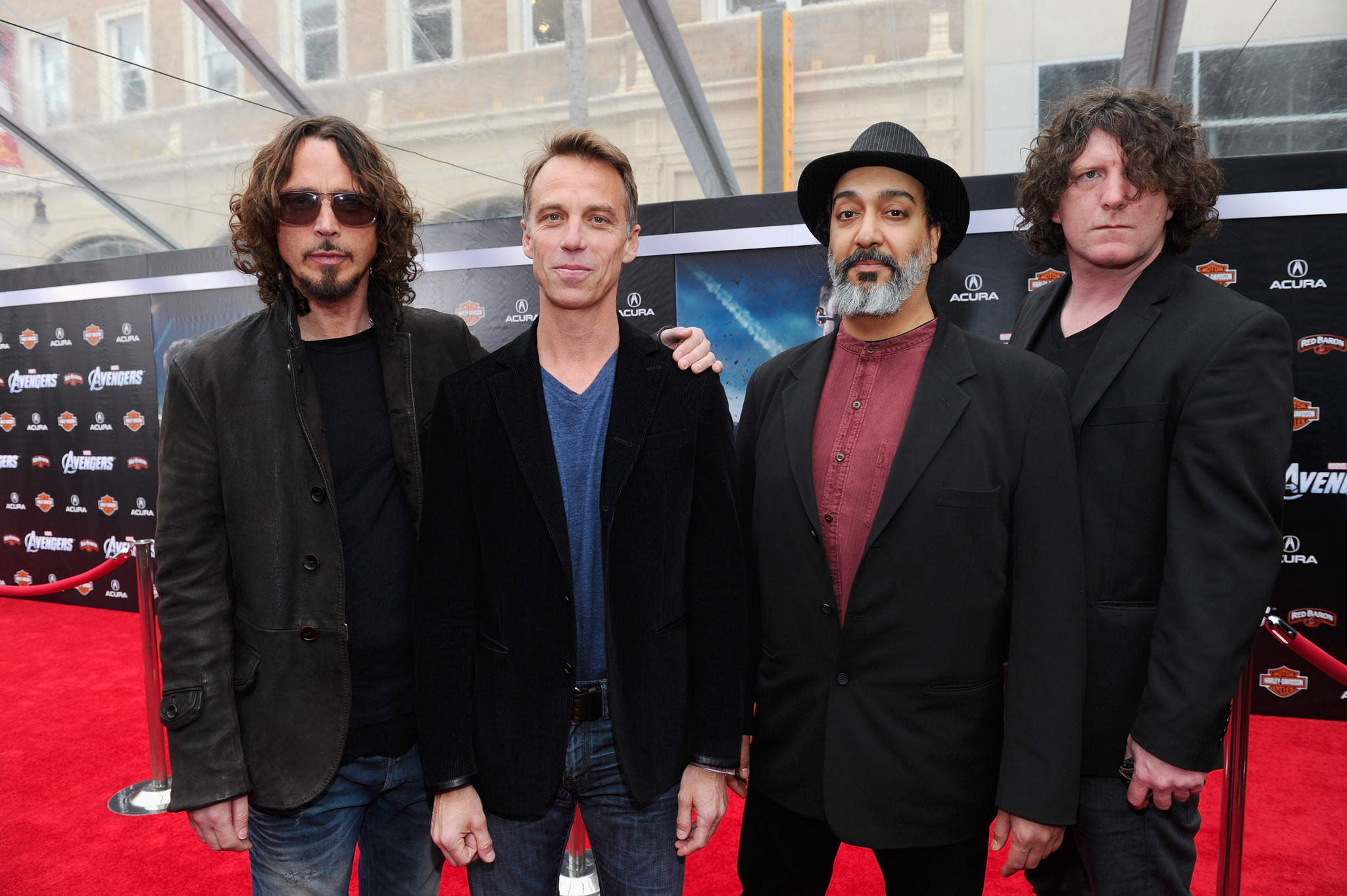 Matt Cameron, Chris Cornell, Ben Shepherd, Kim Thayil, and Soundgarden at an event for The Avengers (2012)