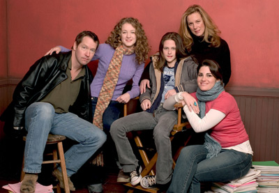 D.B. Sweeney, Elizabeth Perkins, Hallee Hirsh, Jessica Sharzer, and Kristen Stewart at an event for Speak (2004)