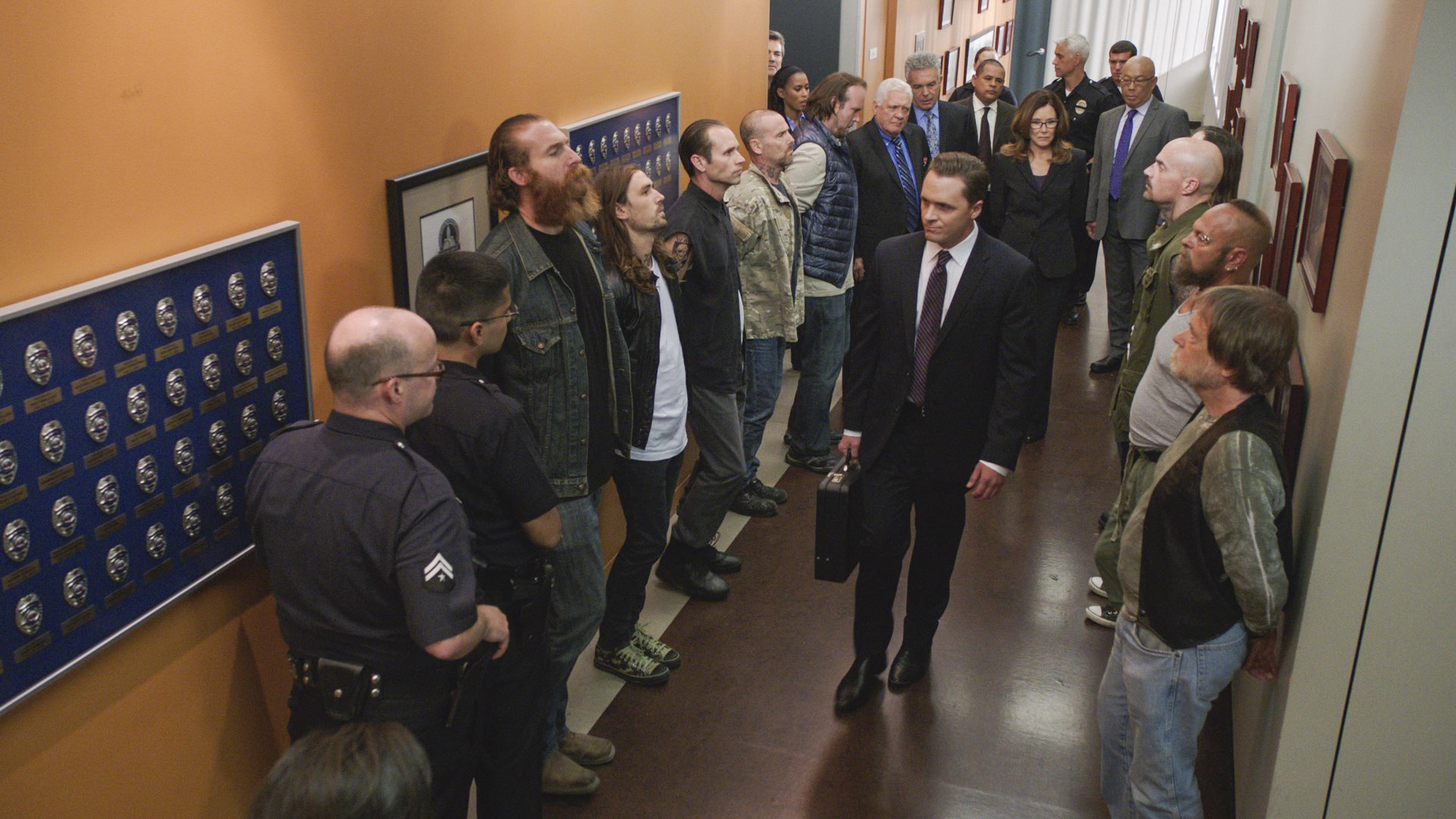 Mary McDonnell, G.W. Bailey, Michael Paul Chan, Raymond Cruz, Tony Denison, Jamie Martz, Bertrand-Xavier Corbi, and Kearran Giovanni in Major Crimes (2012)