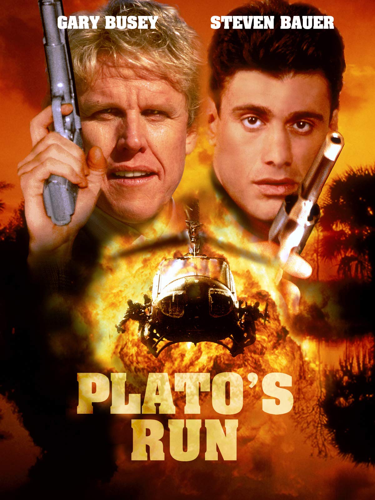 Steven Bauer and Gary Busey in Plato's Run (1997)