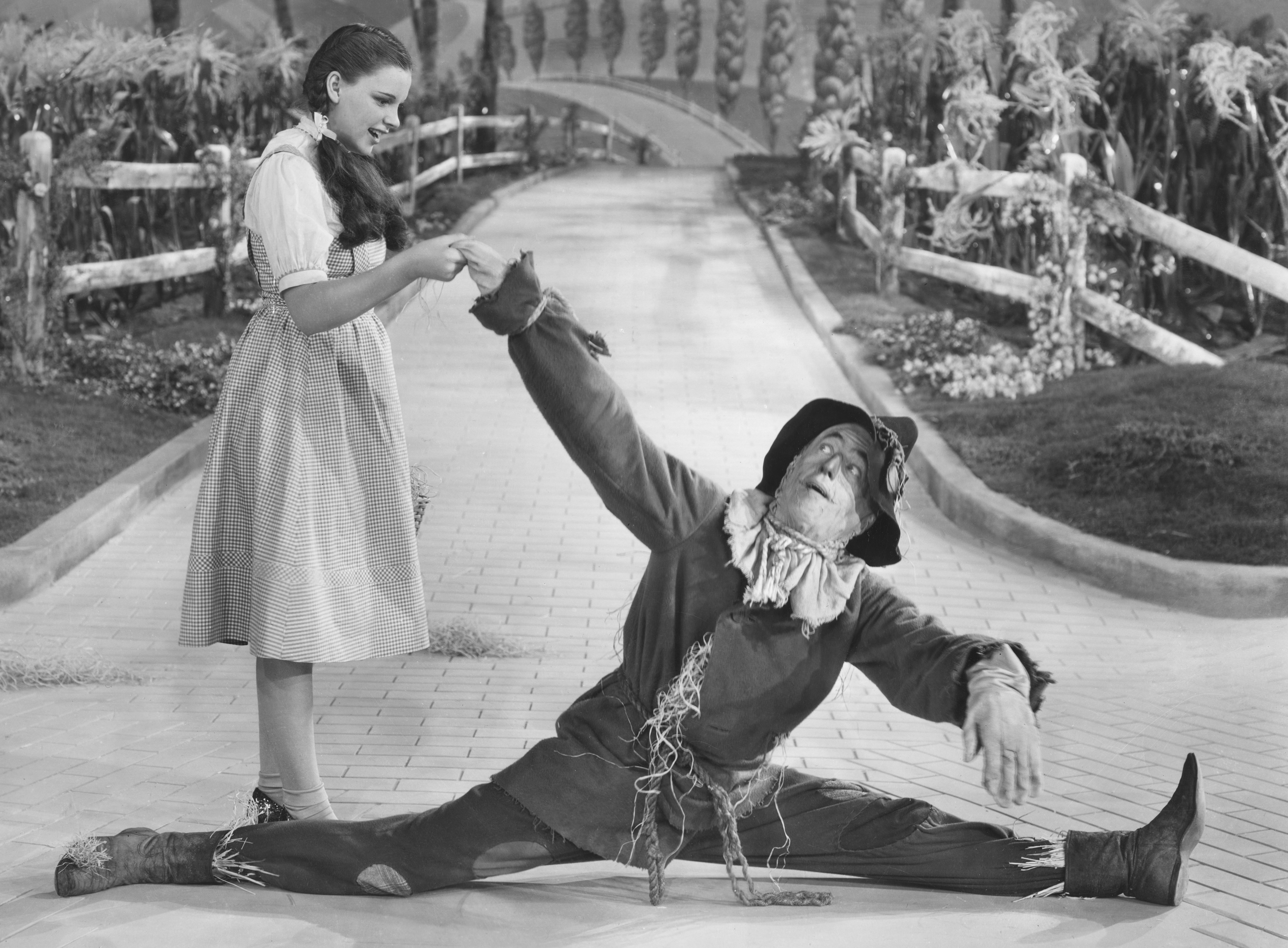 Judy Garland and Ray Bolger in The Wizard of Oz (1939)