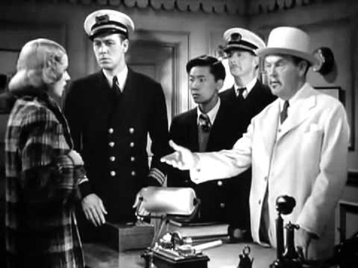 Robert Barrat, Phyllis Brooks, John 'Dusty' King, Sidney Toler, and Victor Sen Yung in Charlie Chan in Honolulu (1938)