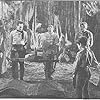 Bruce Bennett, George Cleveland, Sammy McKim, Lee Powell, Lynne Roberts, and Chief Thundercloud in The Lone Ranger (1938)