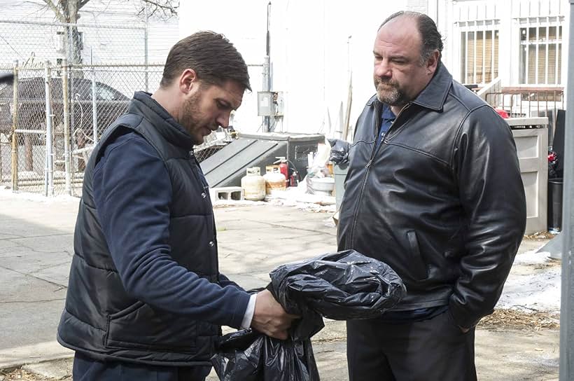 James Gandolfini and Tom Hardy in The Drop (2014)