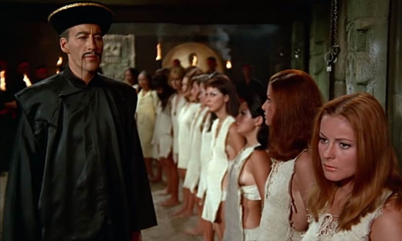 Christopher Lee, Frances Khan, and Loni von Friedl in The Blood of Fu Manchu (1968)