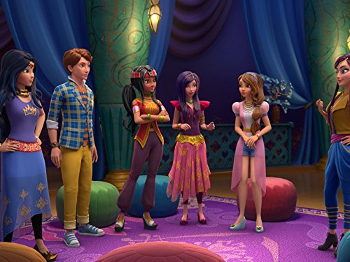 China Anne McClain, Ursula Taherian, Dove Cameron, Mitchell Hope, Sarah Jeffery, and Sofia Carson in Descendants: Wicked World (2015)