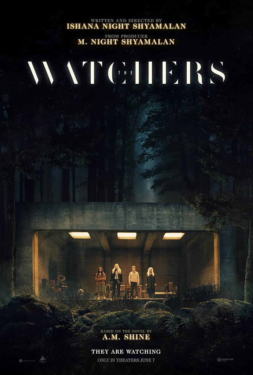 Dakota Fanning, Olwen Fouéré, Georgina Campbell, and Oliver Finnegan in The Watchers (2024)