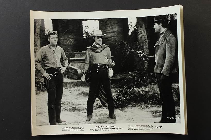 Edd Byrnes, George Hilton, and Gilbert Roland in Any Gun Can Play (1967)