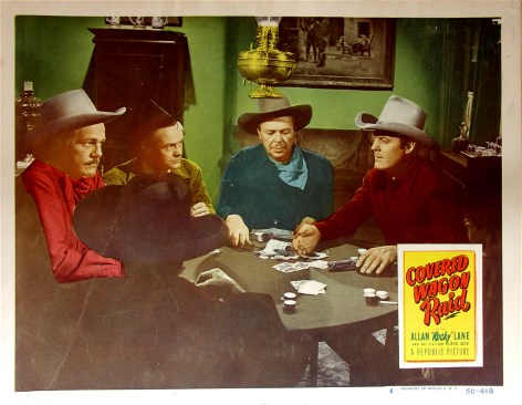 Byron Barr, Dick Curtis, Allan Lane, and Pierce Lyden in Covered Wagon Raid (1950)