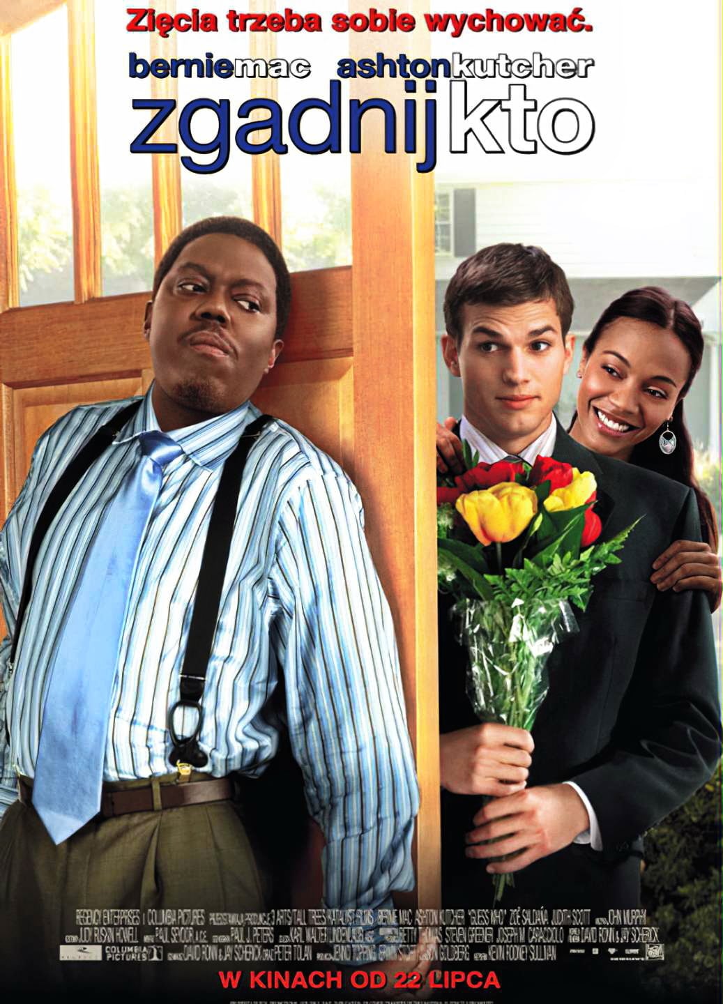 Ashton Kutcher, Bernie Mac, and Zoe Saldaña in Guess Who (2005)