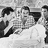 Steve Guttenberg, Tom Selleck, Ted Danson, Lisa Blair, and Michelle Blair in 3 Men and a Baby (1987)