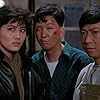 Cynthia Khan, Kai-Chi Liu, and Yat-Chor Yuen in Wong ga si je IV: Jik gik jing yan (1989)