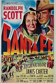 Randolph Scott and Janis Carter in Santa Fe (1951)