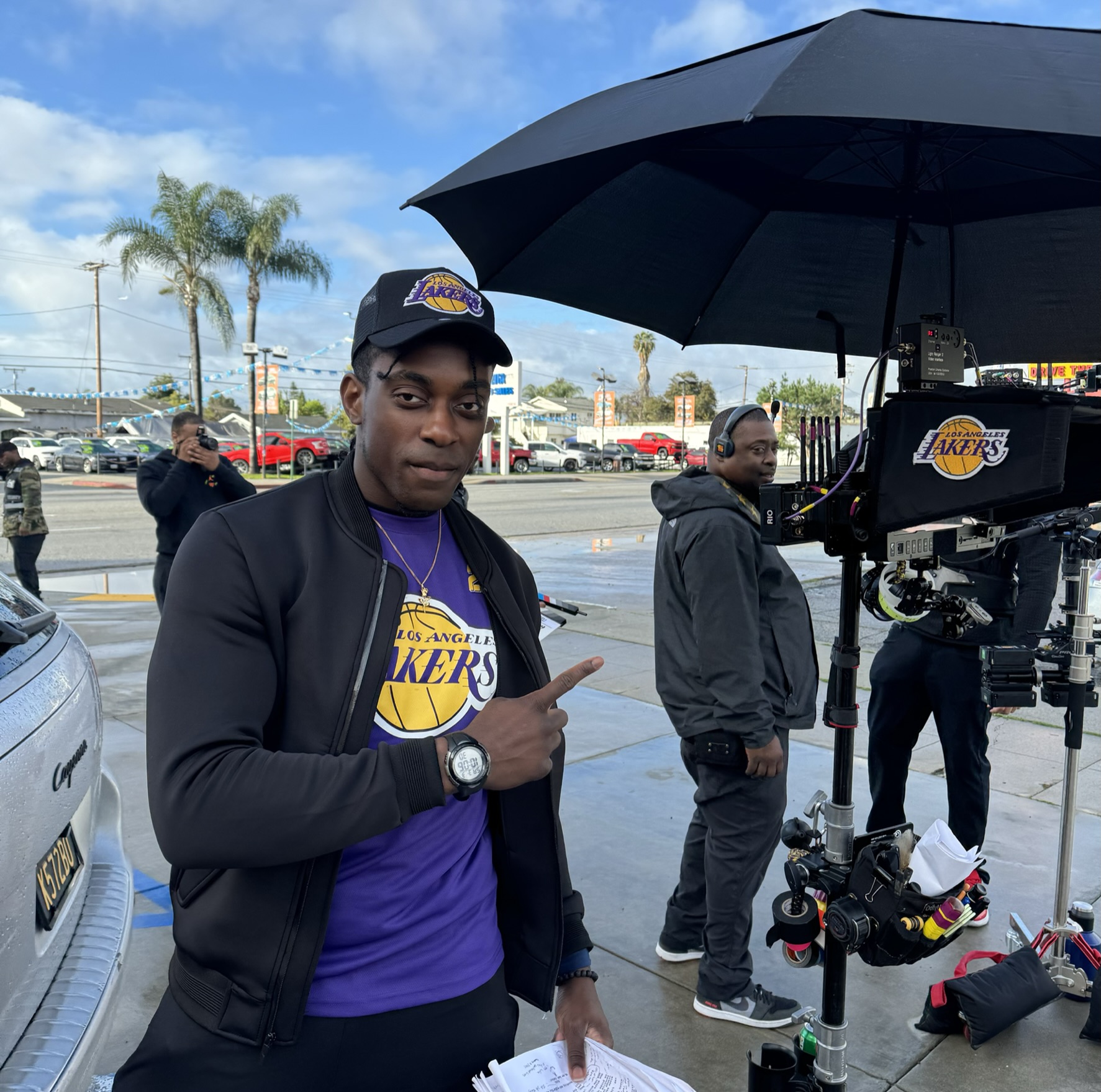 Mark D. Bonner on set of Angeleno