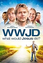 Maxine Bahns, John Schneider, Kirk Bovill, Joni Bovill, and Adam Gregory in What Would Jesus Do? (2010)