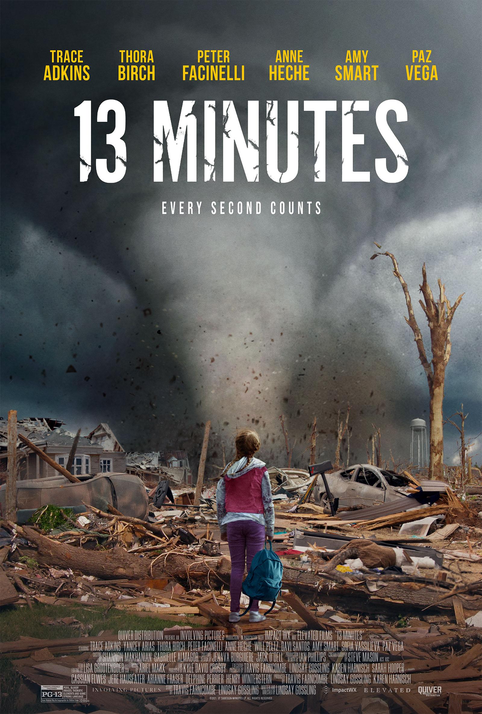 Anne Heche, Peter Facinelli, Amy Smart, Trace Adkins, Paz Vega, Addison Metcalf, Shaylee Mansfield, Sofia Vassilieva, Lena Harmon, Ginger Gilmartin, Laura Spencer, Lisandro Boccacci, Leesa Neidel, Rita Scranton, Allyson Cristofaro, and Ashtyn Barlow Nguyen in 13 Minutes (2021)