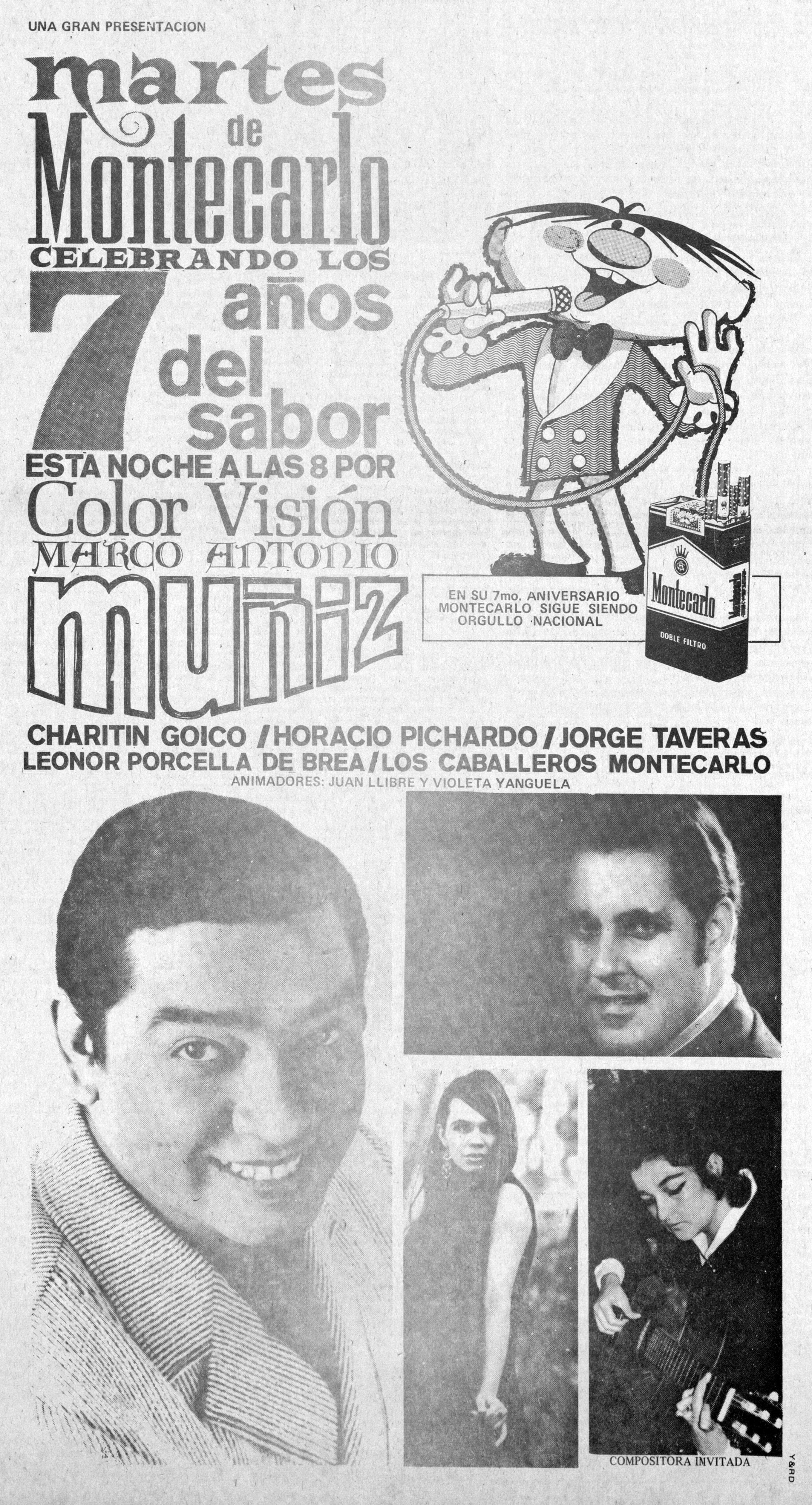 Charytin, Marco Antonio Muñiz, and Horacio Pichardo in Martes de Montecarlo (1964)