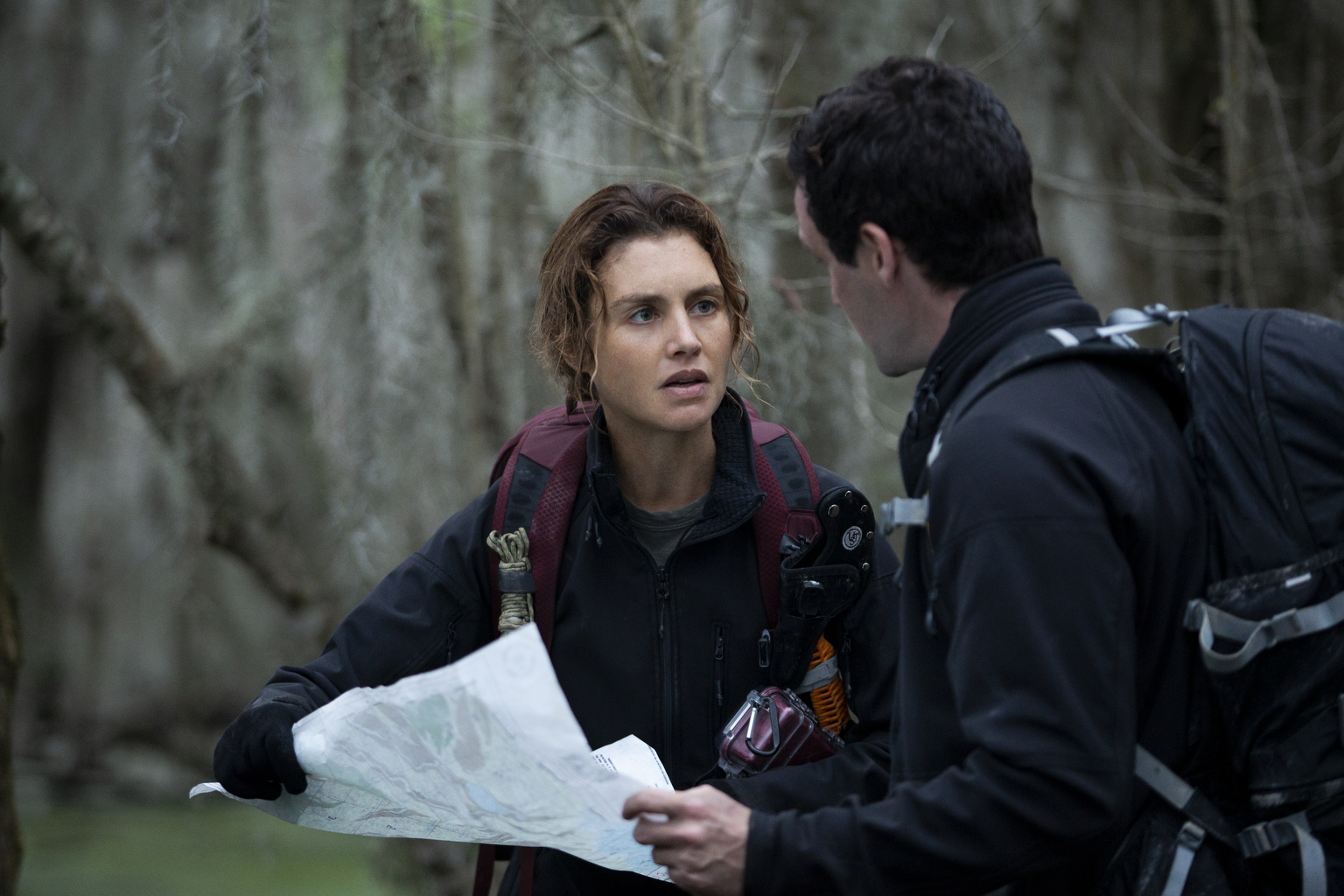 James Ransone and Hannah Ware in The First (2018)