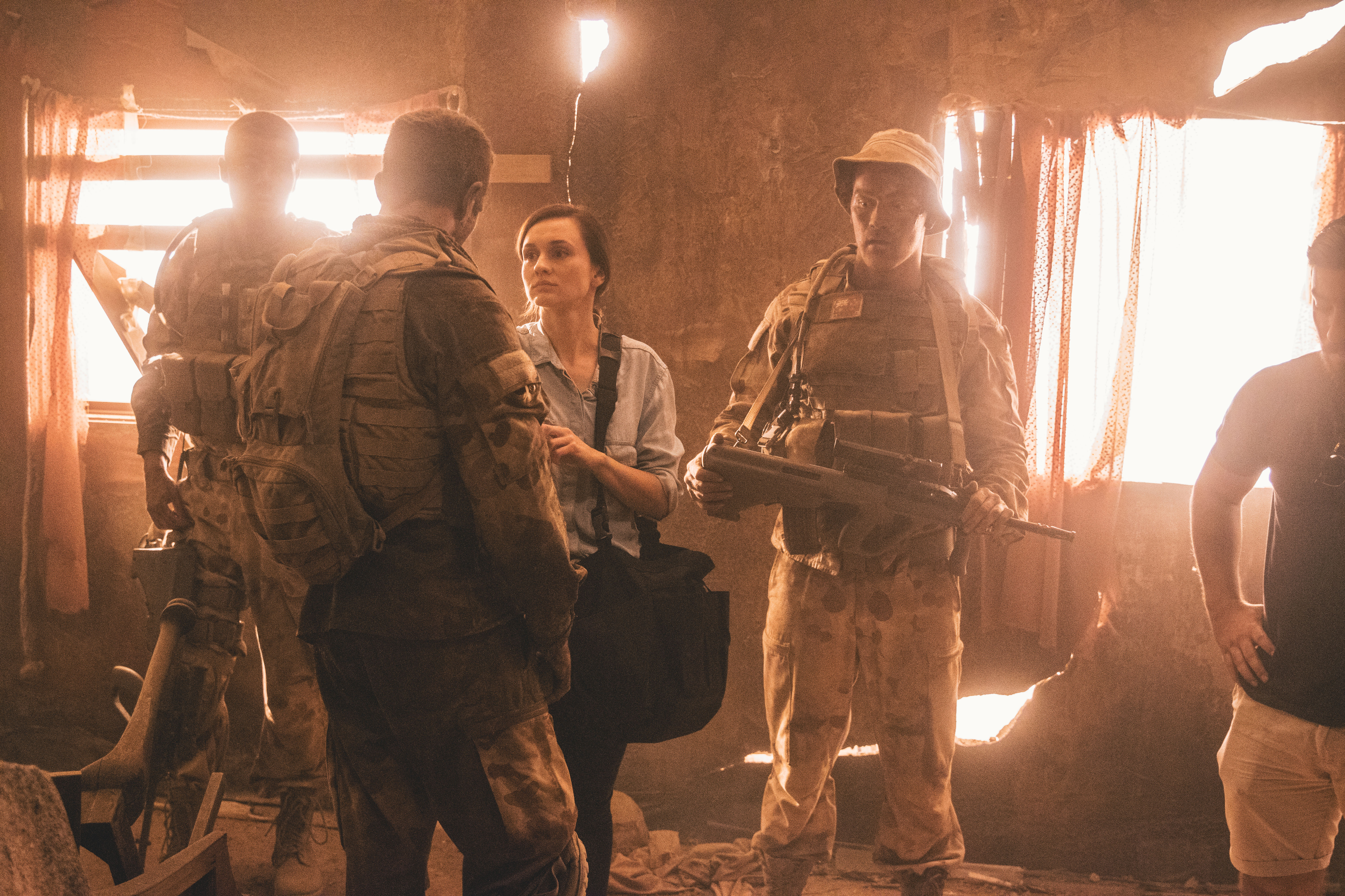 Johnny Brady, Toby Wallace, Jessica Marshall, and Jamie Meyer-Williams in Entrenched (2018)