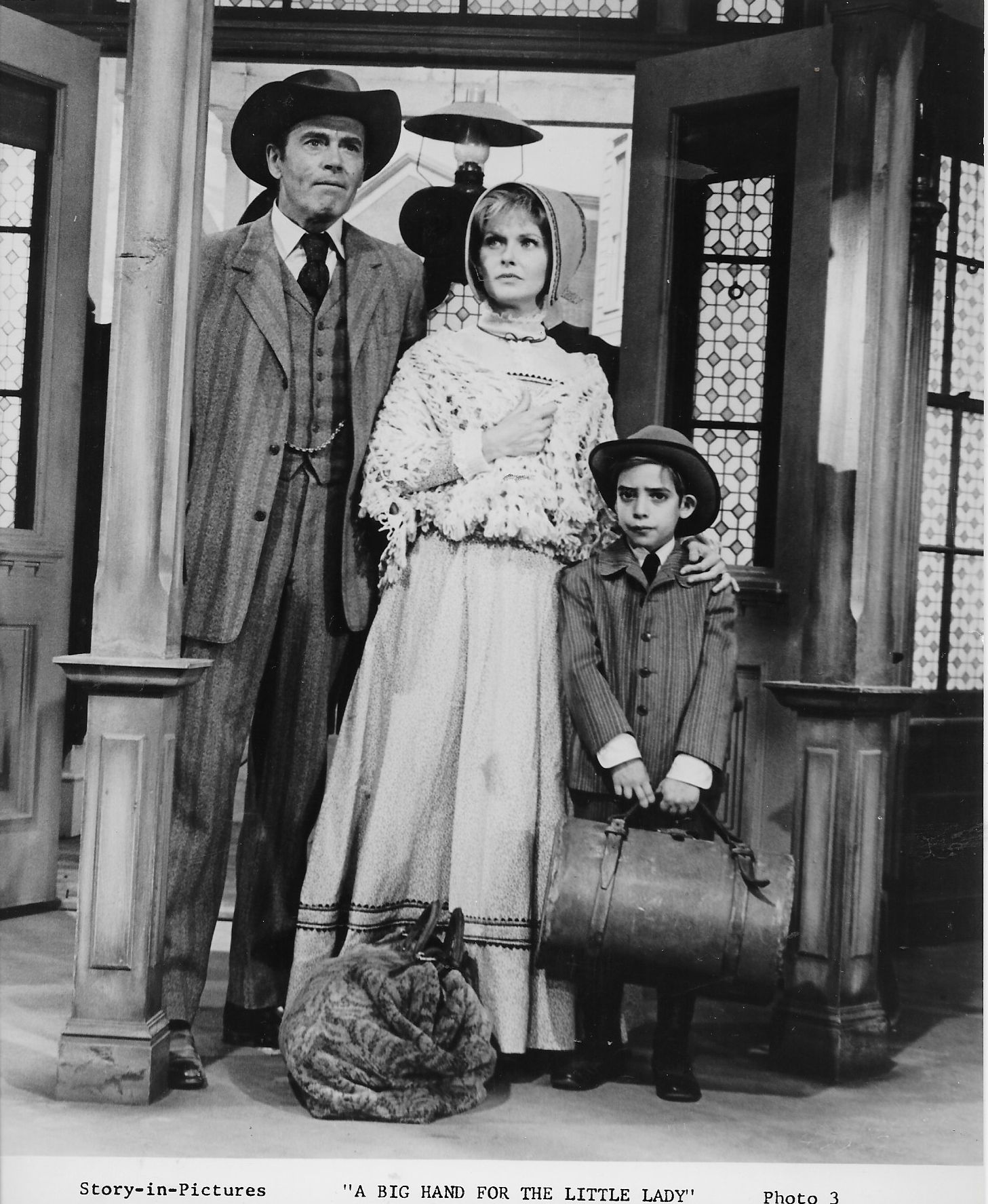 Henry Fonda, Jean-Michel Michenaud, and Joanne Woodward in A Big Hand for the Little Lady (1966)