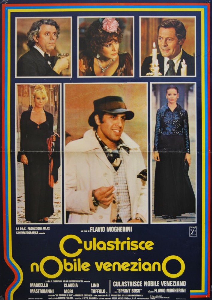 Marcello Mastroianni, Adriano Celentano, Nikki Gentile, Claudia Mori, Rebecca Reder, and Lino Toffolo in Lunatics and Lovers (1976)